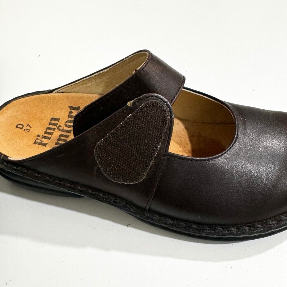Finn Comfort Womens Stanford Clog Brown Leather Size 37 EU / 6.5 US - Picture 11 of 12
